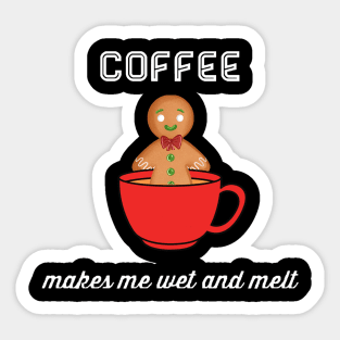 Gingerbread man coffee jacuzzi Sticker